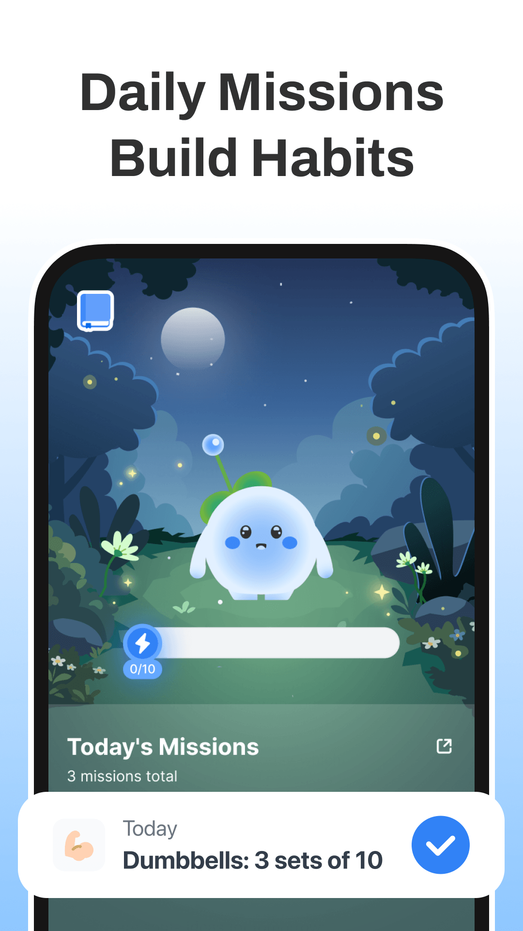 Daily missions for building healthy habits